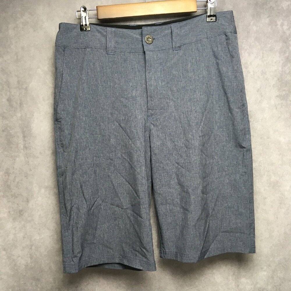 BKE Men Performance Shorts size 30 Blue Standard Fit Pockets Poly Stretch Buckle